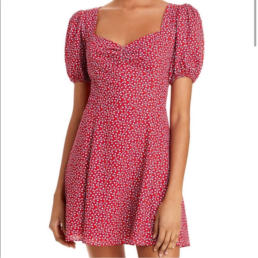 French Connection Floral Puff Sleeve Mini Dress